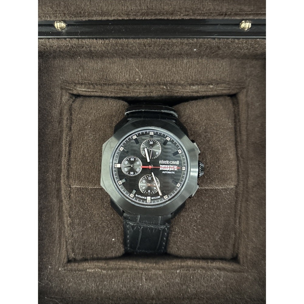 Roberto Cavalli By Franck Muller Watch All Black 42mm